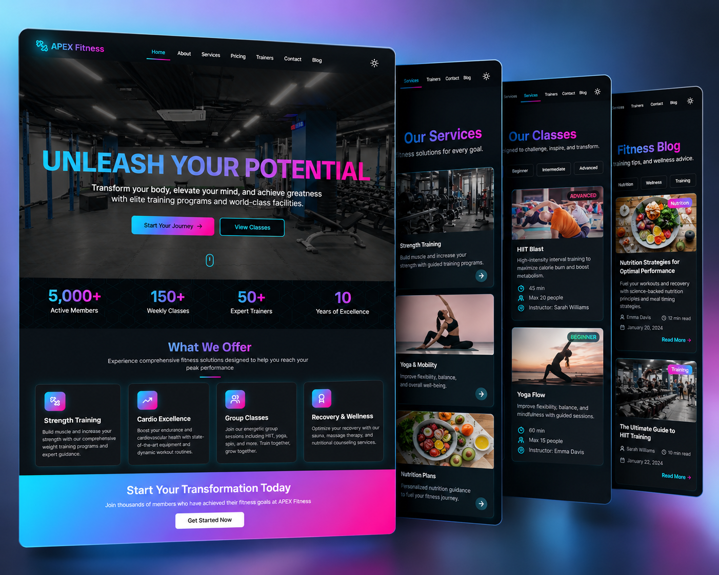 Apex Fitness - Fitness Website